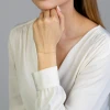 Złota bransoletka kwiatek cyrkonia na łańcuszku Soledo B1486-333-B marko