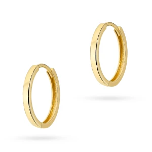 Złote klasyczne kolczyki koła kreolki 14mm Jeso