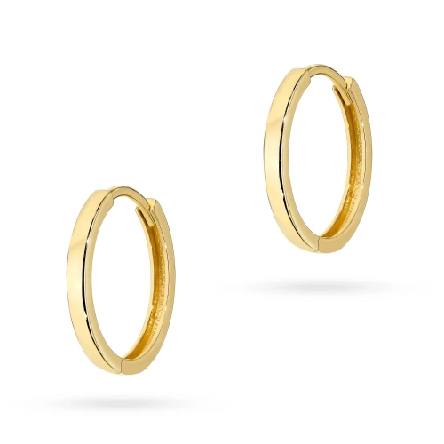 Złote klasyczne kolczyki koła kreolki 14mm Jeso K2065-333 marko