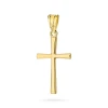Minimalistyczny mały srebrny pozłacany krzyżyk 925 D375-925-Z marko