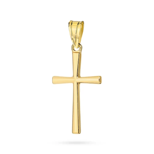 Minimalistyczny mały srebrny pozłacany  krzyżyk 925