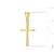 Minimalistyczny mały srebrny pozłacany krzyżyk 925 D375-925-Z marko