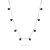 Srebrny naszyjnik choker czarne cyrkonie Kleur N455-925 marko
