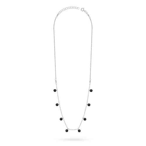 Srebrny naszyjnik choker czarne cyrkonie Kleur N455-925 marko