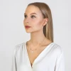 Potrójny srebrny naszyjnik koniczynka serce ring Iluvia grawer N751-925-S marko