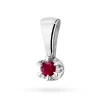 Klasyczna złota zawieszka pojedynczy rubin 0,15ct białe złoto  Z0032.B3.RUR.01 marko