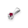 Klasyczna złota zawieszka pojedynczy rubin 0,15ct białe złoto  Z0032.B3.RUR.01 marko