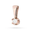 Zawieszka z różowego złota klasyczna pojedynczy brylant 0,08ct Z0032.R3.DIW.01 marko