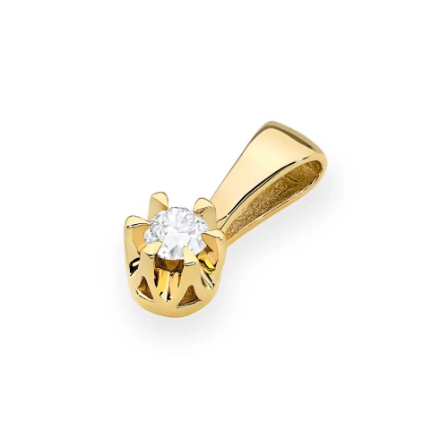 Zawieszka ze złota klasyczna pojedynczy brylant 0,12ct Z0032.Z3.DIW.03 marko