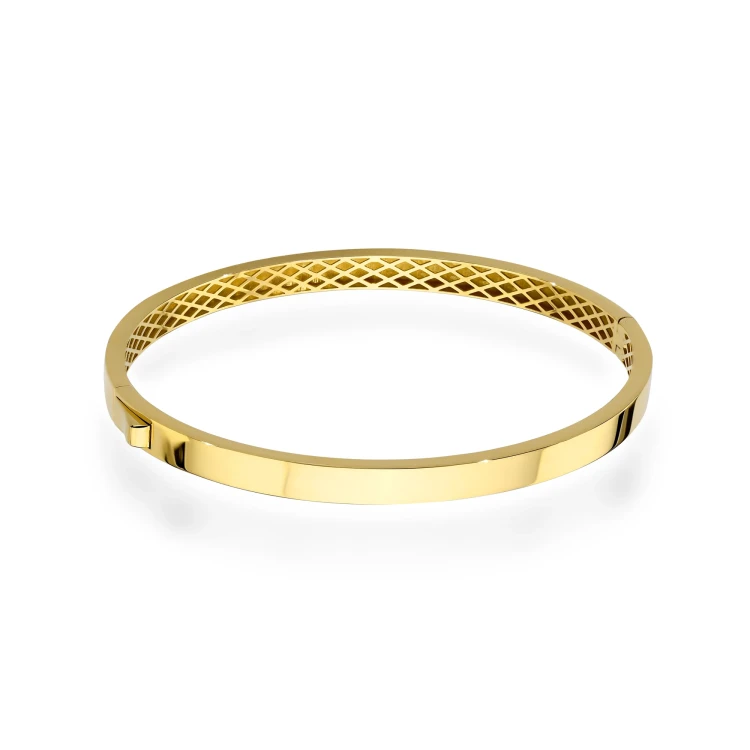 Złota bransoletka gładka sztywna bangle Sego B-GW-567-585 marko