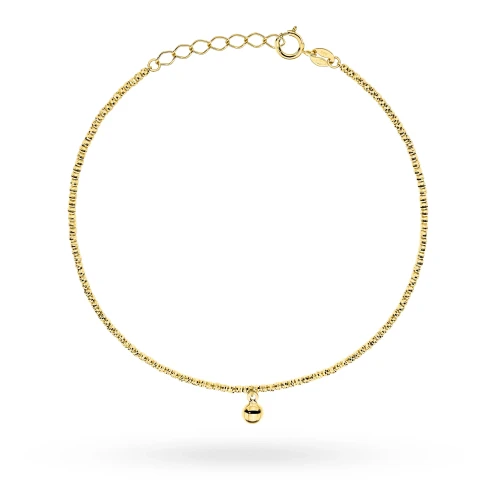 Złota bransoletka z diamentowanych kuleczek zawieszka gładka kulka Supreni  B-GW-570-585 marko