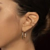 Pozłacany kolczyk fake piercing podwójny nakładka nausznica na chrząstkę K209-925-Z marko