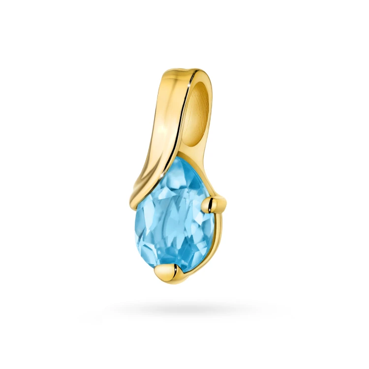 Złota zawieszka łezka kropelka topaz Swiss Z0578.Z3.TOB.01 marko