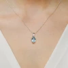 Zawieszka z białego złota łezka kropelka topaz Swiss Z0578.B3.TOB.01 marko