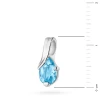 Zawieszka z białego złota łezka kropelka topaz Swiss Z0578.B3.TOB.01 marko