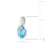 Zawieszka z białego złota łezka kropelka topaz Swiss Z0578.B3.TOB.01 marko