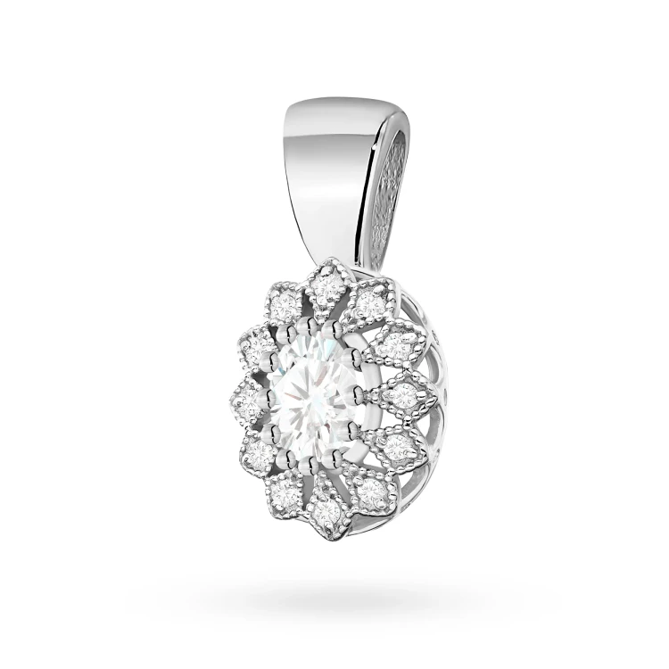 Zawieszka z białego złota kwiatek markiza z diamentami laboratoryjnymi Lab Diamonds Z0354.B3.LDW.01 marko