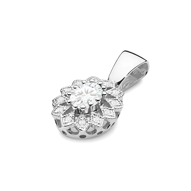 Zawieszka z białego złota kwiatek markiza z diamentami laboratoryjnymi Lab Diamonds Z0354.B3.LDW.01 marko