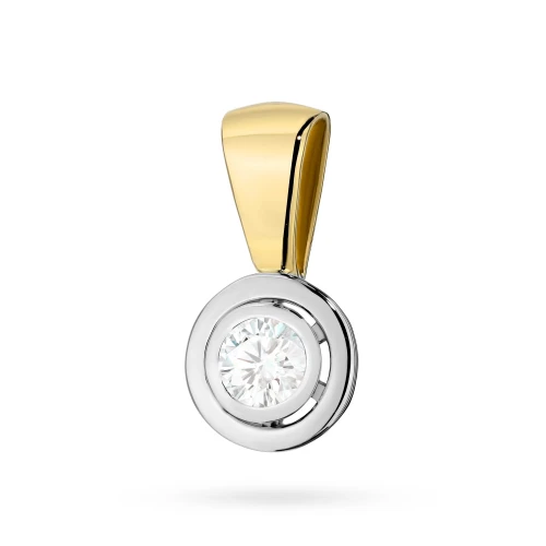 Zawieszka z żółtego złota z diamentem  laboratoryjnym 0,20ct Lab Diamonds
