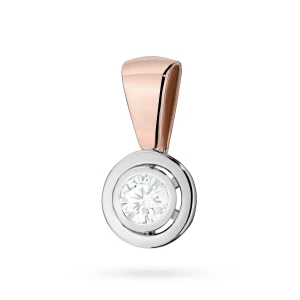 Zawieszka z różowego złota z diamentem  laboratoryjnym 0,20ct Lab Diamonds