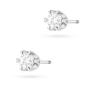 Klasyczne kolczyki sztyft z diamentami  laboratoryjnymi 2 x 0,30ct białe złoto Lab Diamonds