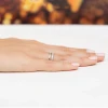 Podwójny pierścionek obrączka z diamentami laboratoryjnymi Lab Diamonds białe złoto W0674.B3.LDW.01 marko