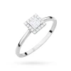 Zaręczynowy pierścionek z białego złota diament laboratoryjny Princessa w kwadratowej oprawie Lab Diamonds W0590.B3.LDW.01 marko