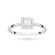Zaręczynowy pierścionek z białego złota diament laboratoryjny Princessa w kwadratowej oprawie Lab Diamonds W0590.B3.LDW.01 marko