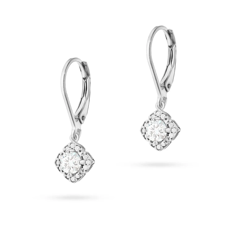 Kolczyki z białego złota długie wiszące kwiatki diamenty laboratoryjne Lab Diamonds K0571.B3.LDW.01 marko