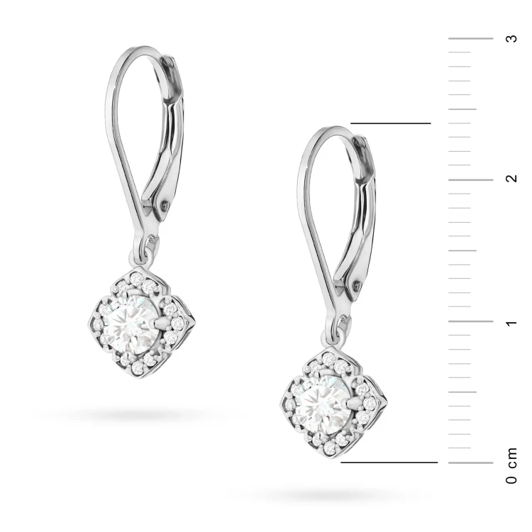 Kolczyki z białego złota długie wiszące kwiatki diamenty laboratoryjne Lab Diamonds K0571.B3.LDW.01 marko