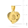 Duży diamentowany pozłacany medalik matowy w kształcie serca Matka Boska Częstochowska D558-925-Z marko