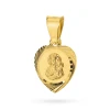 Diamentowany pozłacany medalik matowy  w kształcie serca Matka Boska Częstochowska D557-925-Z marko