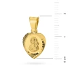 Diamentowany pozłacany medalik matowy  w kształcie serca Matka Boska Częstochowska D557-925-Z marko
