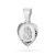 Diamentowany srebrny medalik matowy w kształcie serca Matka Boska Częstochowska D557-925-S marko