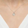 Diamentowany srebrny medalik w kształcie serca Matka Boska Częstochowska D556-925-S marko