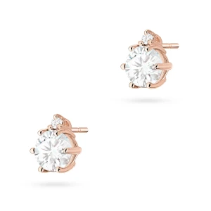 Klasyczne kolczyki sztyft z diamentami  laboratoryjnymi 2 x 0,50ct różowe złoto Lab Diamonds