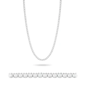 Naszyjnik kolia z białego złota  z diamentami laboratoryjnymi Lab Diamonds