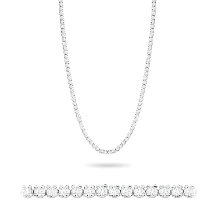Naszyjnik kolia z białego złota z diamentami laboratoryjnymi Lab Diamonds N0074.B3.LDW.01 marko