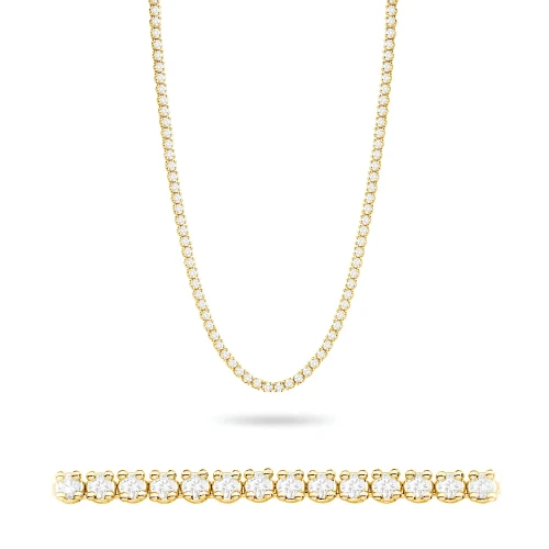 Naszyjnik kolia ze złota z diamentami laboratoryjnymi Lab Diamonds N0074.Z3.LDW.01 marko