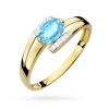 Złoty pierścionek zaręczynowy topaz Swiss 0,50ct i brylanty Kultowa W0119.Z3.TOB.01 marko