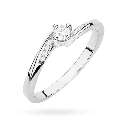 Pierścionek zaręczynowy białe złoto brylanty 0,19ct Galaktyki W0262.B3.DIW.02 marko