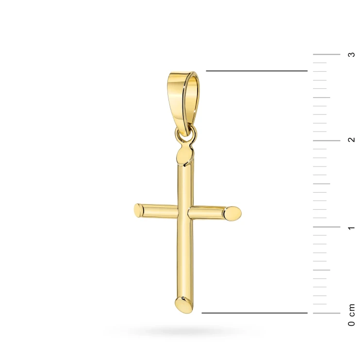 Złoty gładki klasyczny krzyżyk D552-333 marko