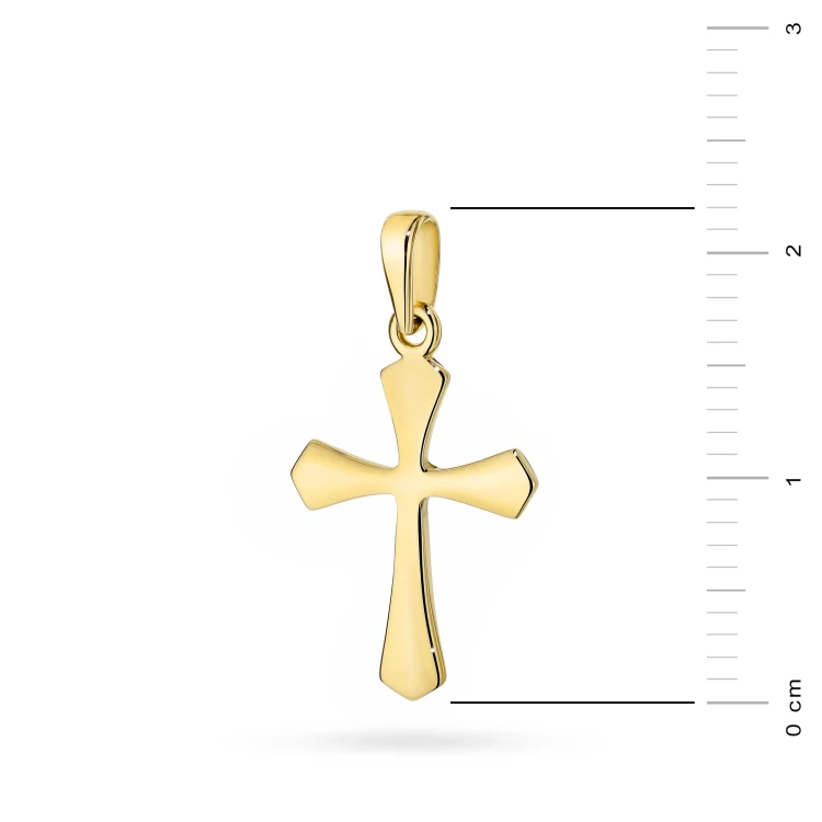 Złoty gładki minimalistyczny krzyżyk D554-333 marko
