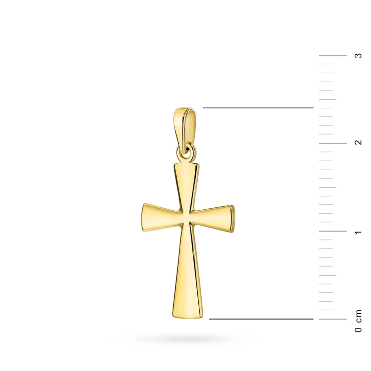 Złoty gładki minimalistyczny krzyżyk D555-333 marko