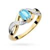 Złoty pierścionek zaręczynowy topaz Swiss 0,50ct Dynastia W0028.Z3.TOB.01 marko