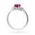 Pierścionek białe złoto z rubinem 1,00ct i brylantami Dynastia W0308.B3.RUR.01 marko