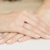 Pierścionek białe złoto z rubinem 1,00ct i brylantami Dynastia W0308.B3.RUR.01 marko