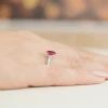 Pierścionek białe złoto z rubinem 1,00ct i brylantami Dynastia W0308.B3.RUR.01 marko