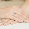 Pierścionek zaręczynowy białe złoto tanzanit brylanty Dynastia  W0308.B3.TAP.01 marko