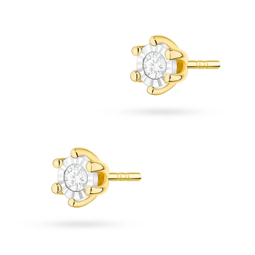 Klasyczne kolczyki ze złota z diamentami po 0,08ct K0222.Z3.DIW.05 marko